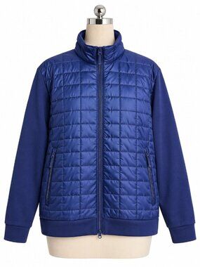 IBKUL Mega Heat Insulated Jacket Men's Large Blue Quilted Full Zip
